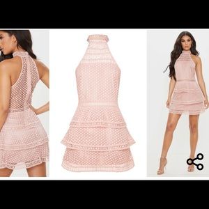 Pretty Little Thing Dusty Pink Halter Dress
